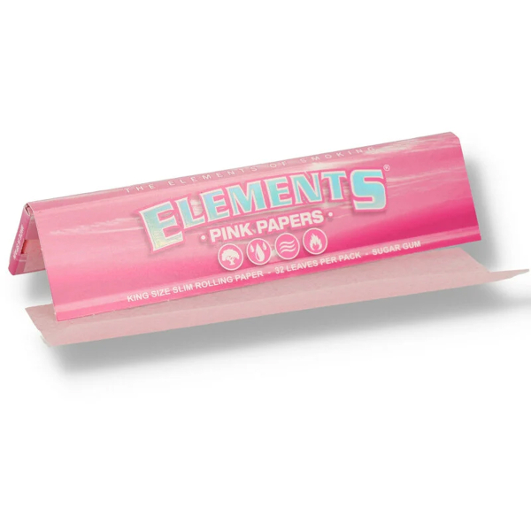 3 x Elements King Size Papers Pink Slim