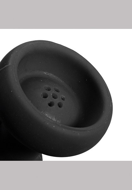 Shisha Kopf aus Silikon Schwarz klein