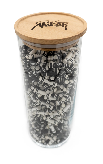 Kailar - 825 Cellulose Slim Hybrid Aktivkohlefilter - Mixed Kailar-Glas - weiss & schwarz