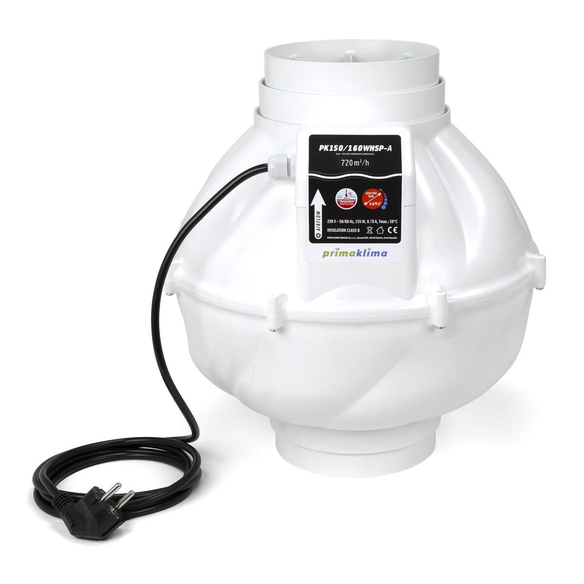 Prima Klima PK150-160 Whisperblower / ONE SPEED 720m3/h