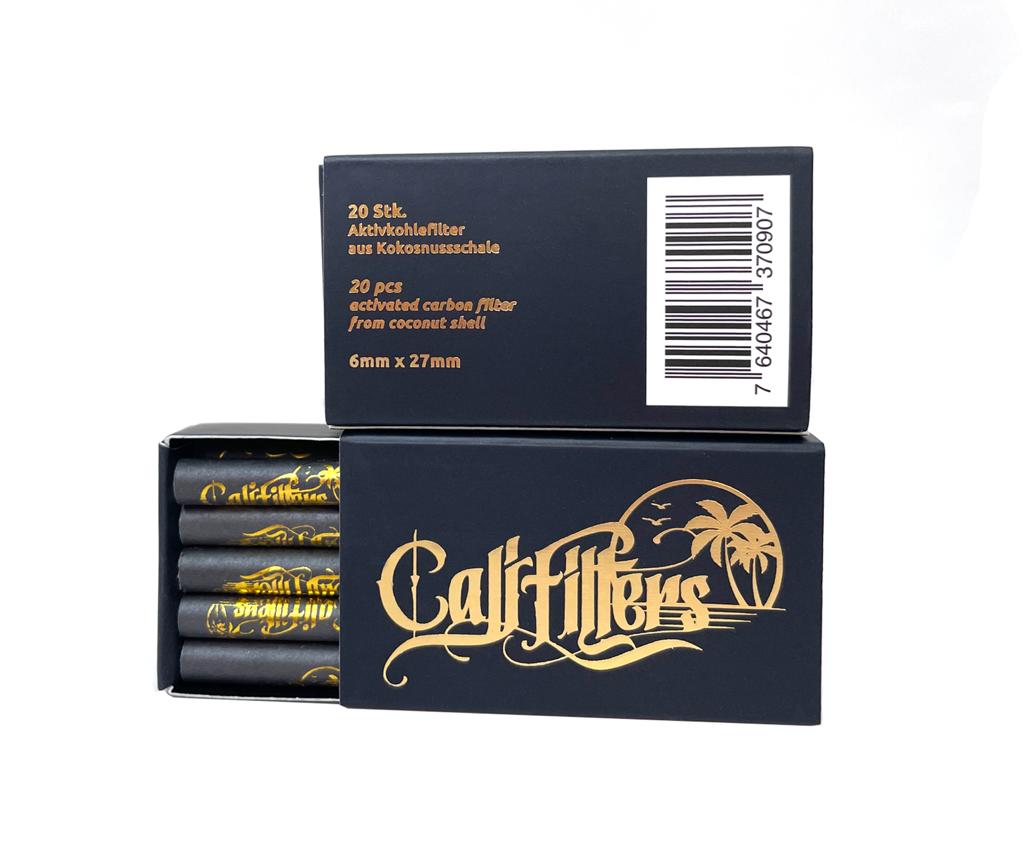 Cali Filters - Aktivkohle Filter - 6mm - Box - 20 Stück