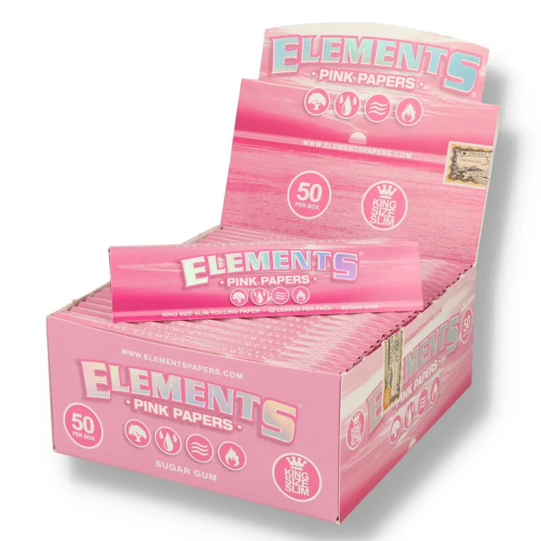 Elements King Size Papers Pink Slim Box
