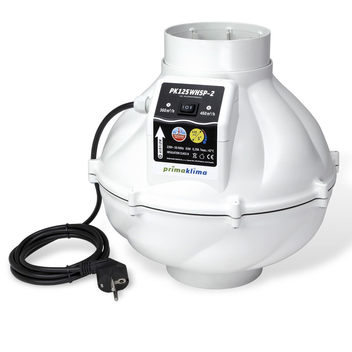 Prima Klima PK125 Whisperblower 360m3/h - 460m3/h