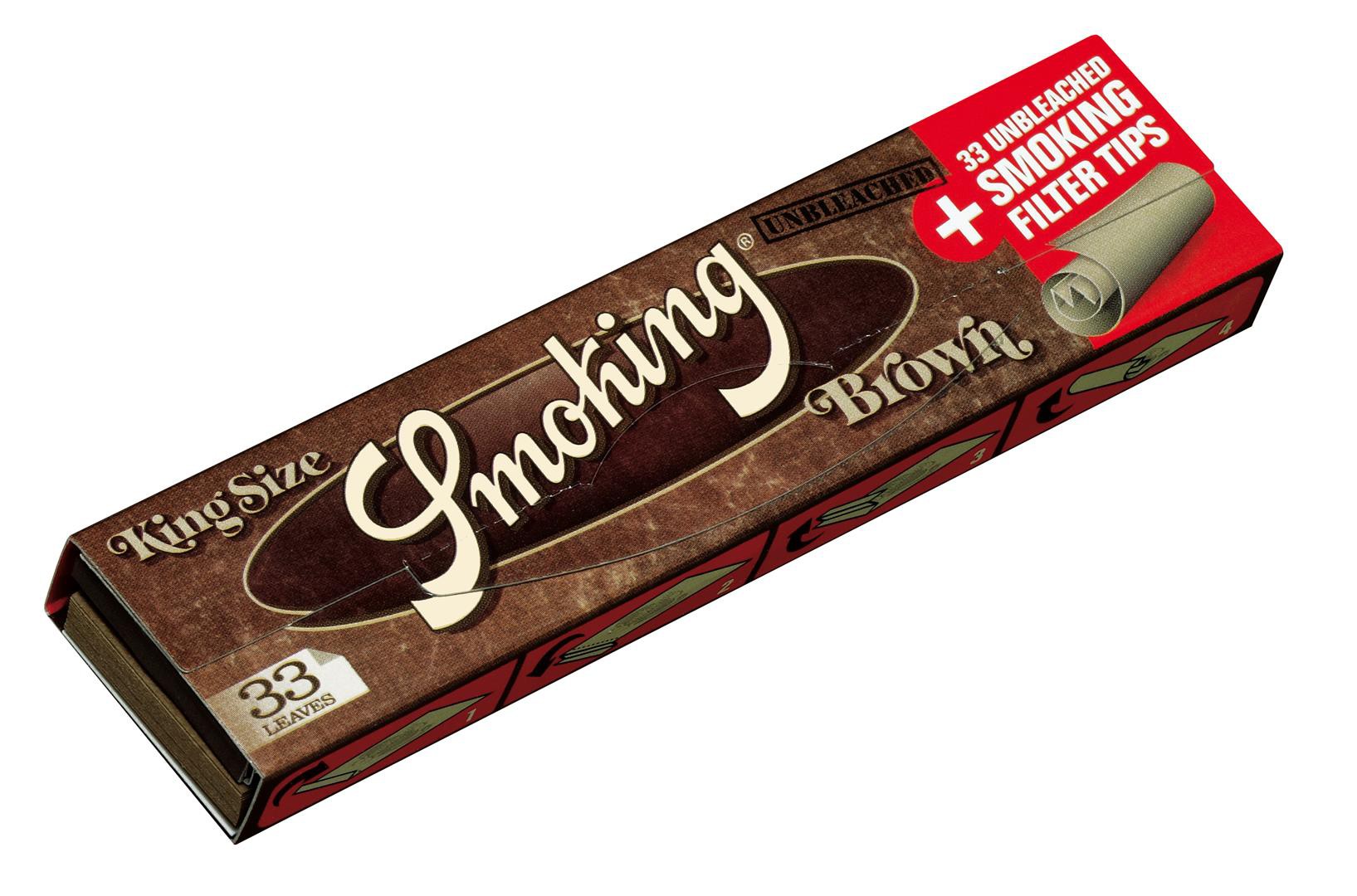 Smoking Brown King Size Papers + Tips