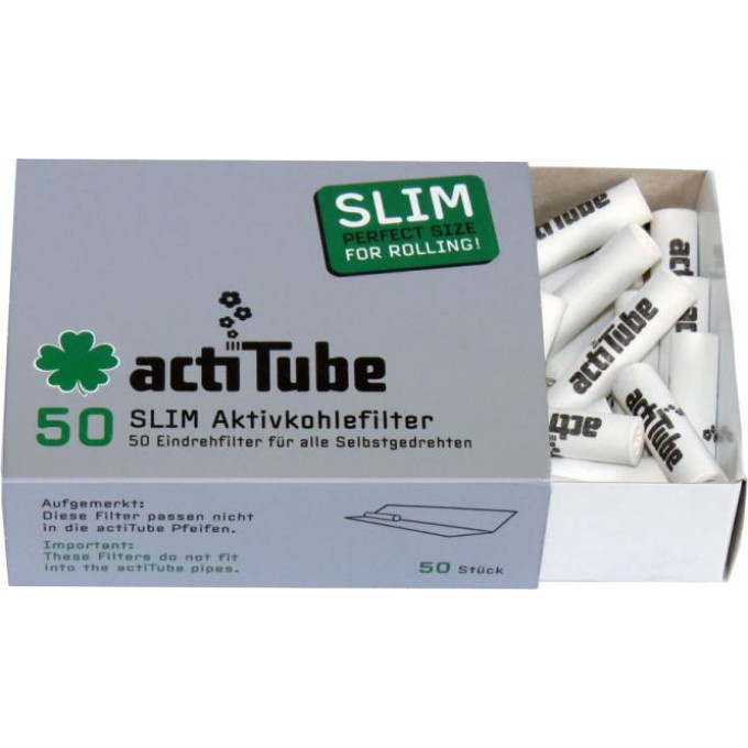 actiTube Box  10 x 50 Slim Aktivkohlefilter